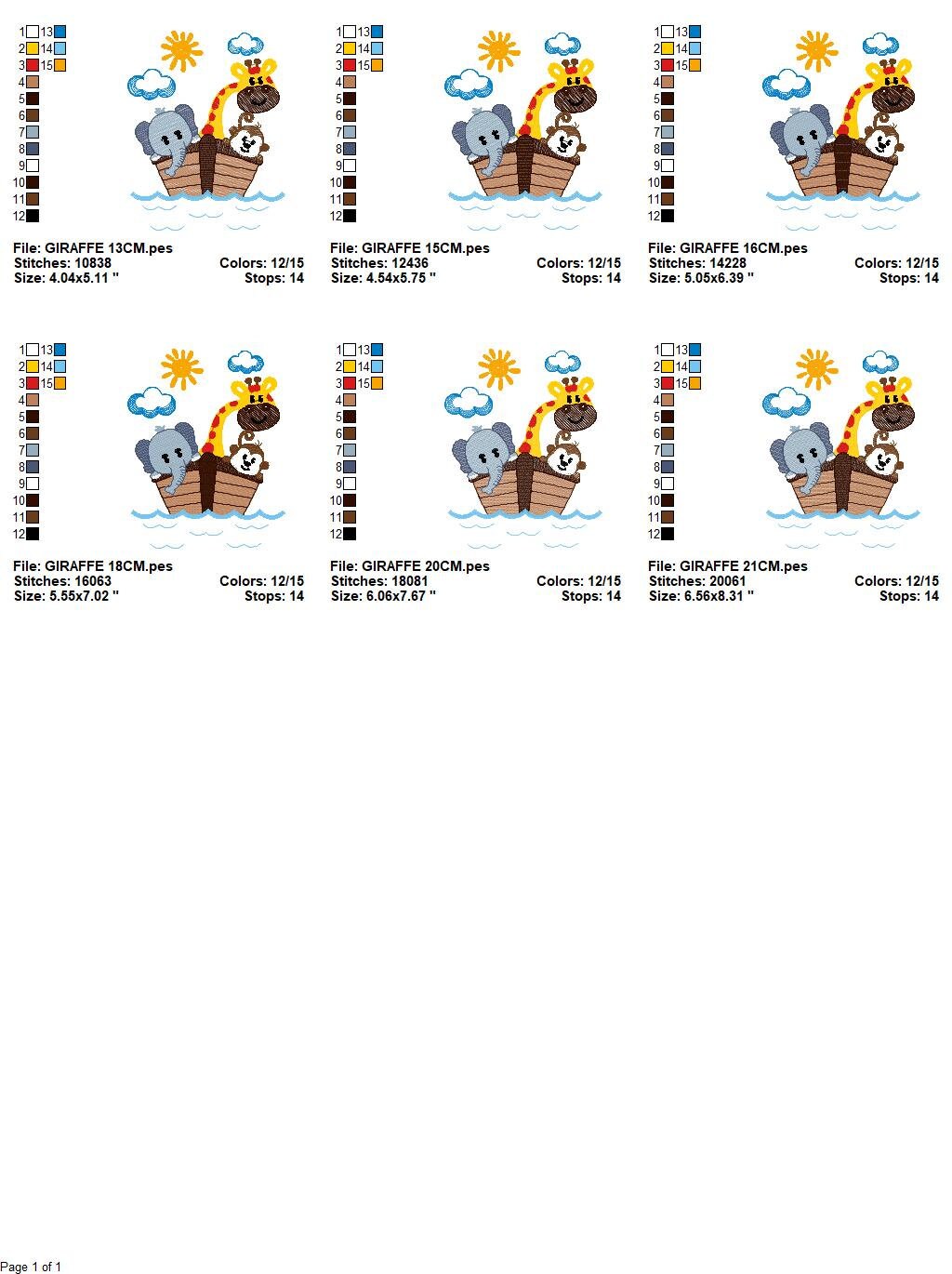 Safari embroidery designs - Animals embroidery design machine embroidery pattern - Giraffe embroidery file - monkey embroidery elephant pes