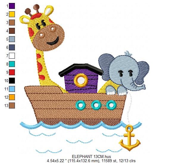 Safari embroidery designs - Animals embroidery design machine embroidery pattern - Giraffe embroidery file - elephant embroidery download