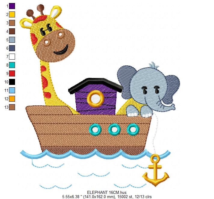 Safari embroidery designs - Animals embroidery design machine embroidery pattern - Giraffe embroidery file - elephant embroidery download