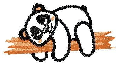 Panda embroidery design - Animal embroidery designs machine embroidery pattern - Baby boy embroidery file - Panda with tree instant download