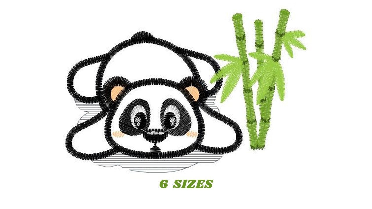 Panda Embroidery Design - Animal Embroidery Designs Machine.