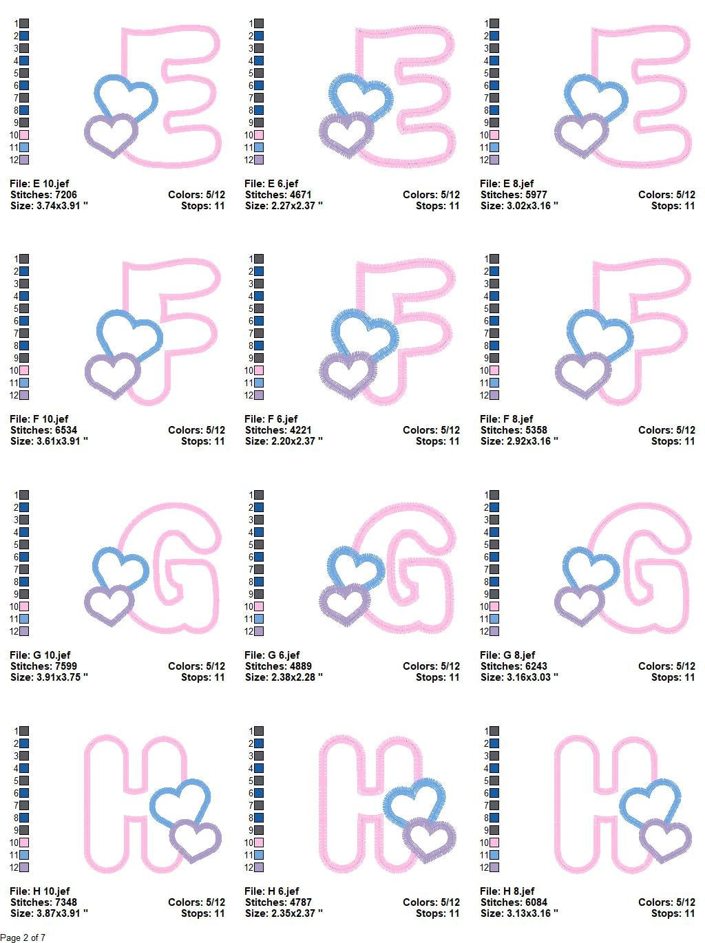 Alphabet embroidery designs set - Letters Applique Design - Monogram embroidery machine embroidery file - Hearts Alphabet applique design