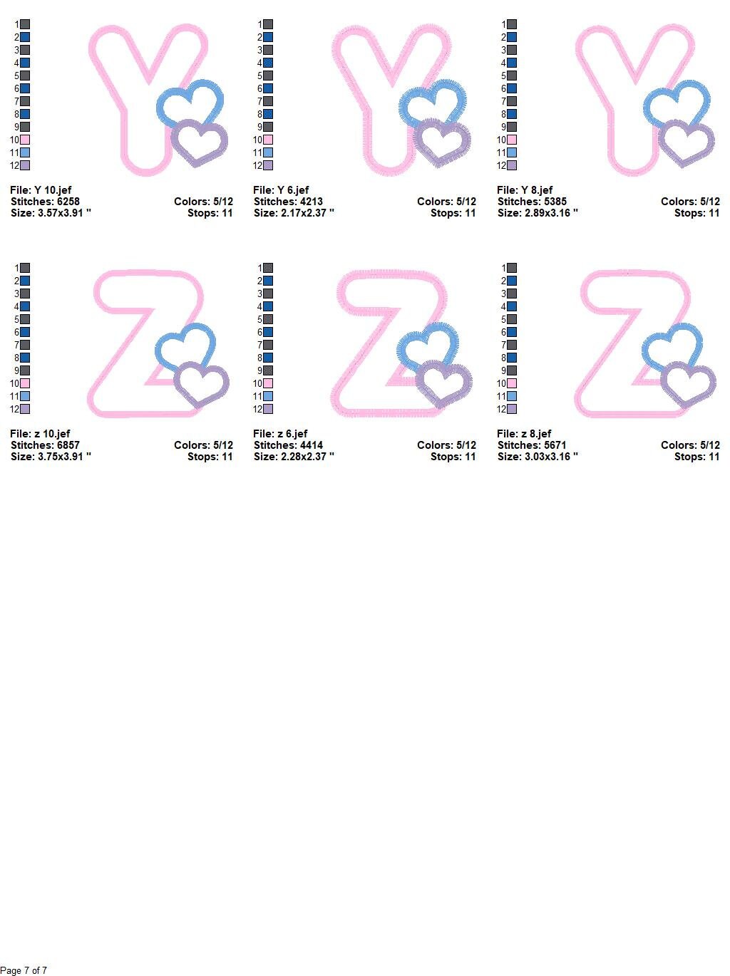 Alphabet embroidery designs set - Letters Applique Design - Monogram embroidery machine embroidery file - Hearts Alphabet applique design