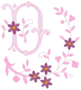 Alphabet embroidery designs set - Floral Letters embroidery Design - Monogram embroidery machine embroidery file - Letters with flowers