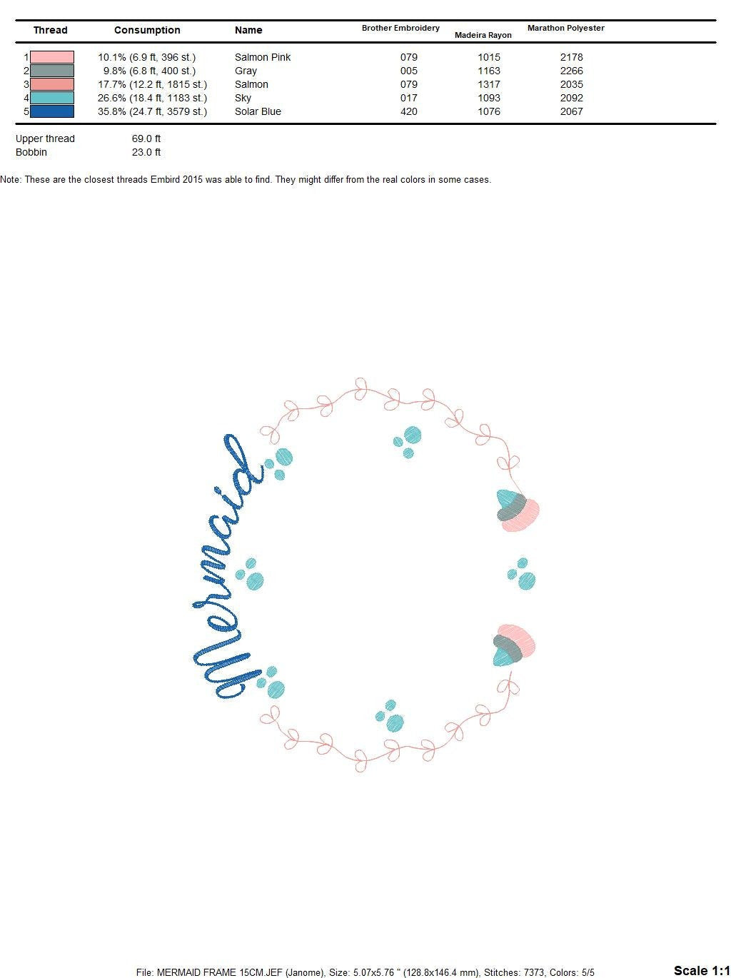 Mermaid Monogram Frame embroidery designs - Mermaid Tail embroidery design machine embroidery pattern - Mermaid Fin embroidery download pes