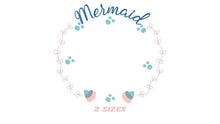 Carica l&#39;immagine nel visualizzatore di Gallery, Mermaid Monogram Frame embroidery designs - Mermaid Tail embroidery design machine embroidery pattern - Mermaid Fin embroidery download pes
