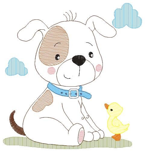 Dogs embroidery designs - Dog embroidery design machine embroidery pattern - Puppy embroidery file -  baby boy embroidery instant download - Marcia Embroidery
