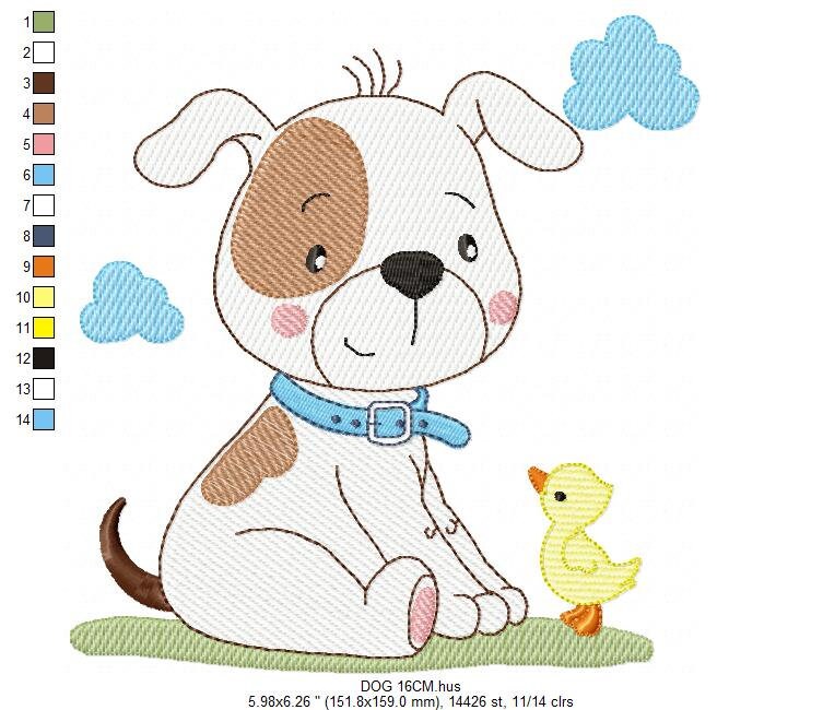 Dogs embroidery designs - Dog embroidery design machine embroidery pattern - Puppy embroidery file -  baby boy embroidery instant download - Marcia Embroidery