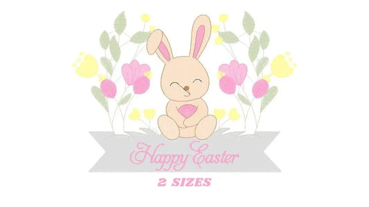 Easter Bunny embroidery design - Rabbit embroidery designs machine embroidery pattern - Happy Easter embroidery file - instant download pes Marcia Embroidery