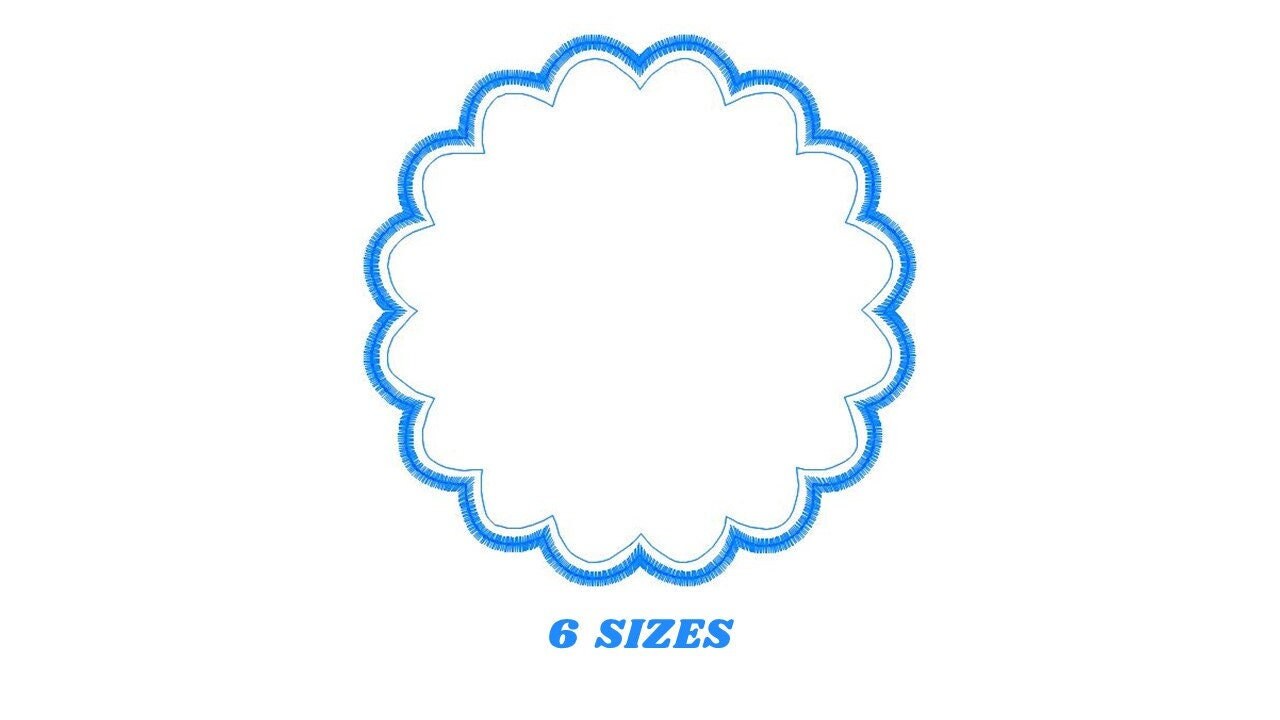 Frame embroidery designs set - Frame Applique Design Shape Embroidery Machine embroidery pattern - Curly Monogram Form - instant download