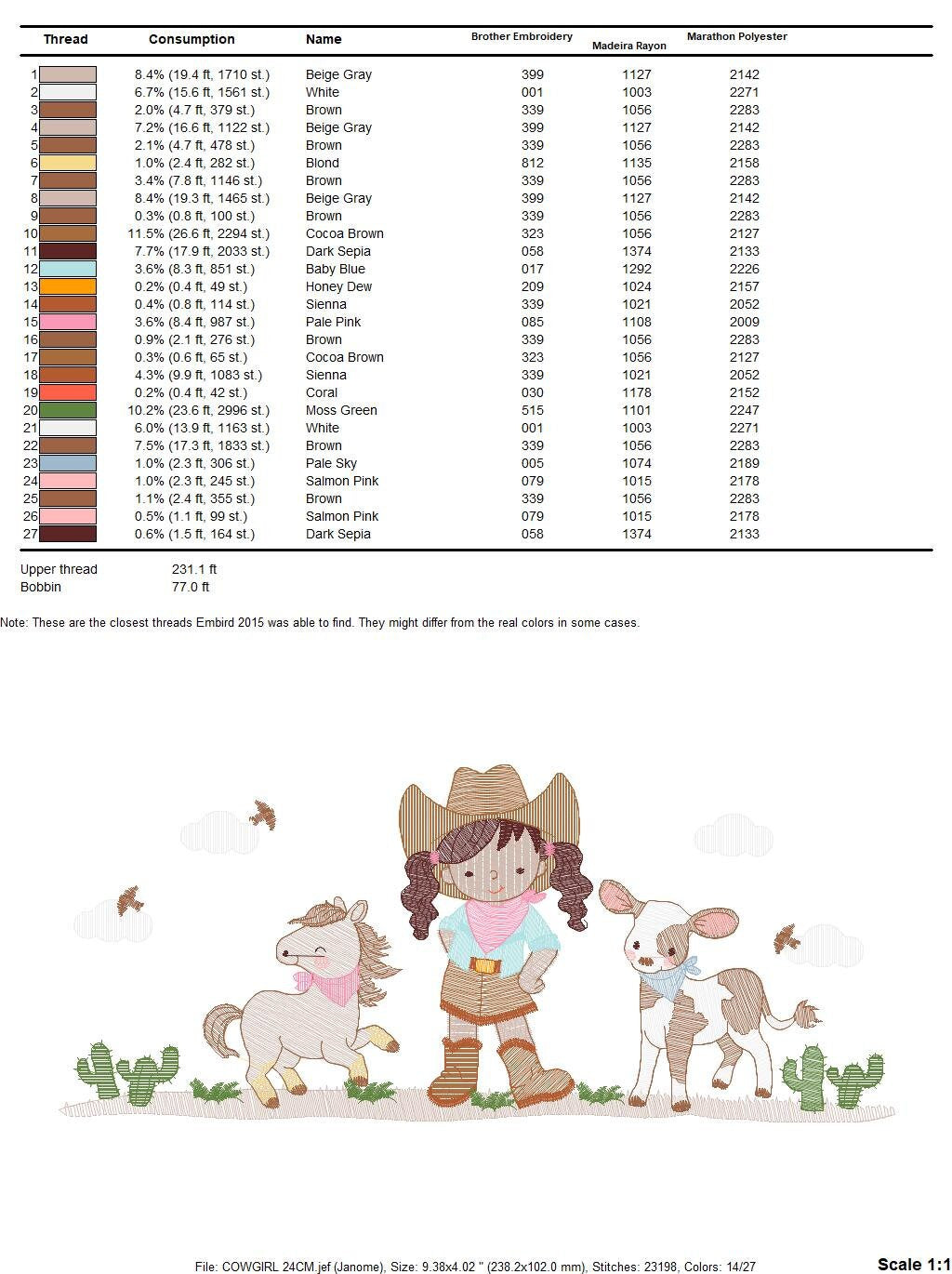 Cowgirl embroidery designs - Farm Cowboy with horse and cow machine embroidery pattern - Baby girl file - Instant digital download pes jef