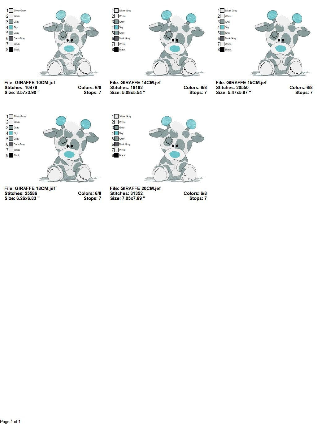 Ragged Giraffe embroidery design - Patched Animal embroidery designs machine embroidery pattern - Baby boy embroidery file - easy download