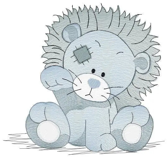 Patched Lion embroidery designs - Safari embroidery design machine embroidery pattern - Baby boy embroidery file - Lion embroidery download Marcia Embroidery