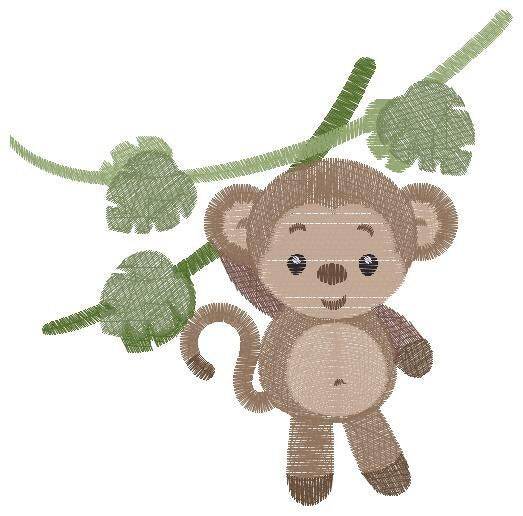 Safari embroidery designs - Monkey embroidery design machine embroidery pattern - Animal embroidery file - Baby boy embroidery download pes