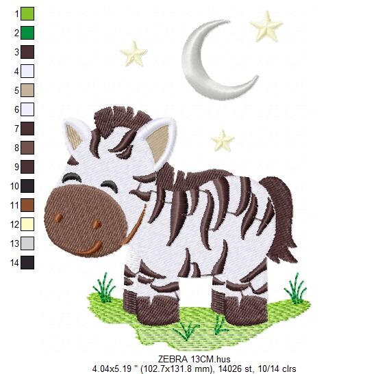 Zebra embroidery designs -  Safari Animal embroidery design machine embroidery pattern - Boy embroidery file - instant digital download pes