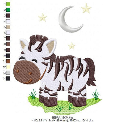 Zebra embroidery designs -  Safari Animal embroidery design machine embroidery pattern - Boy embroidery file - instant digital download pes