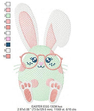 Laden Sie das Bild in den Galerie-Viewer, Easter Bunny embroidery design - Easter Egg embroidery designs machine embroidery pattern - Baby girl embroidery file - Easter embroidery
