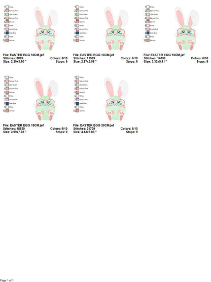 Easter Bunny embroidery design - Easter Egg embroidery designs machine embroidery pattern - Baby girl embroidery file - Easter embroidery Marcia Embroidery