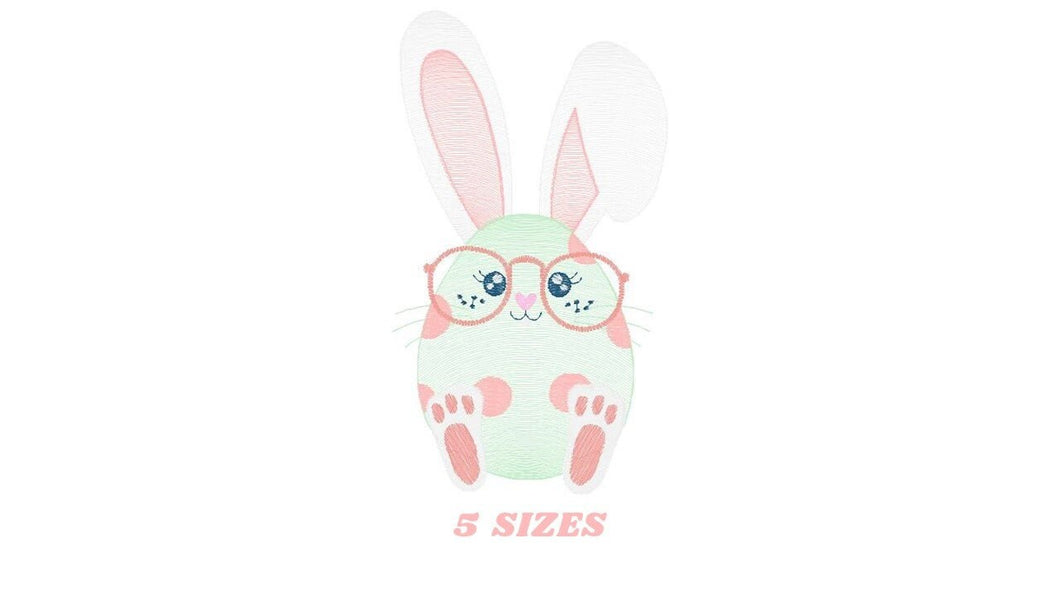 Easter Bunny embroidery design - Easter Egg embroidery designs machine embroidery pattern - Baby girl embroidery file - Easter embroidery