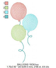 Carica l&#39;immagine nel visualizzatore di Gallery, Balloon embroidery design - Birthday embroidery designs machine embroidery pattern - Baby shower embroidery file - Balloon Birthday arty
