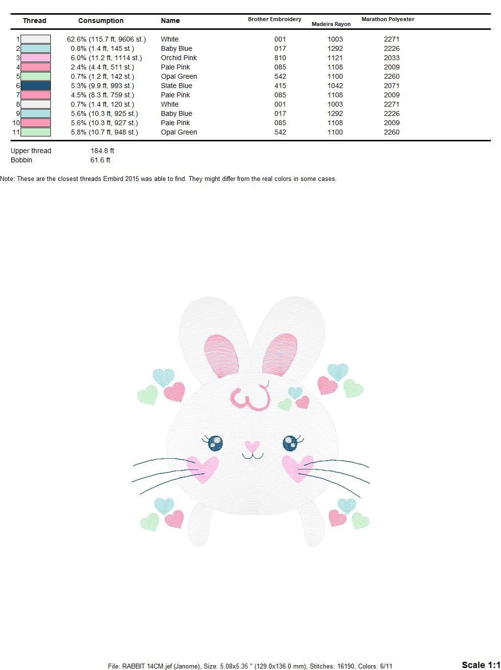 Bunny face embroidery design - Rabbit embroidery designs machine embroidery pattern - baby girl embroidery file - Easter Bunny download pes Marcia Embroidery