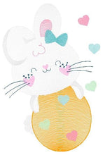 Load image into Gallery viewer, Easter Bunny embroidery design - Easter Egg embroidery designs machine embroidery pattern - Baby girl embroidery file - Rabbit embroidery
