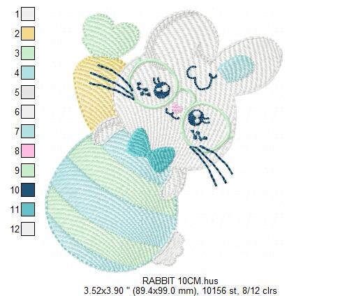 Easter Bunny embroidery design - Easter Egg embroidery designs machine embroidery pattern - Baby girl embroidery file - Rabbit embroidery - Marcia Embroidery