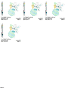 Easter Bunny embroidery design - Easter Egg embroidery designs machine embroidery pattern - Baby girl embroidery file - Rabbit embroidery