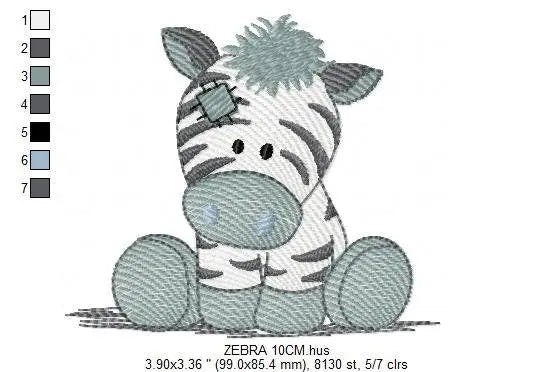 PatchedZebra embroidery designs - Animal embroidery design machine embroidery pattern - Safari embroidery file - instant digital download Marcia Embroidery
