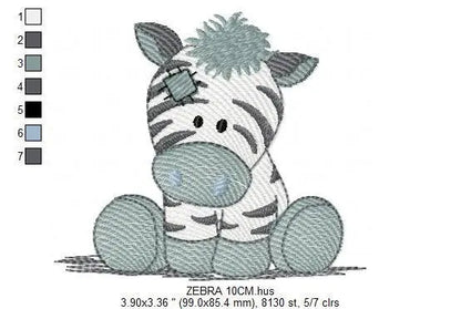 PatchedZebra embroidery designs - Animal embroidery design machine embroidery pattern - Safari embroidery file - instant digital download Marcia Embroidery