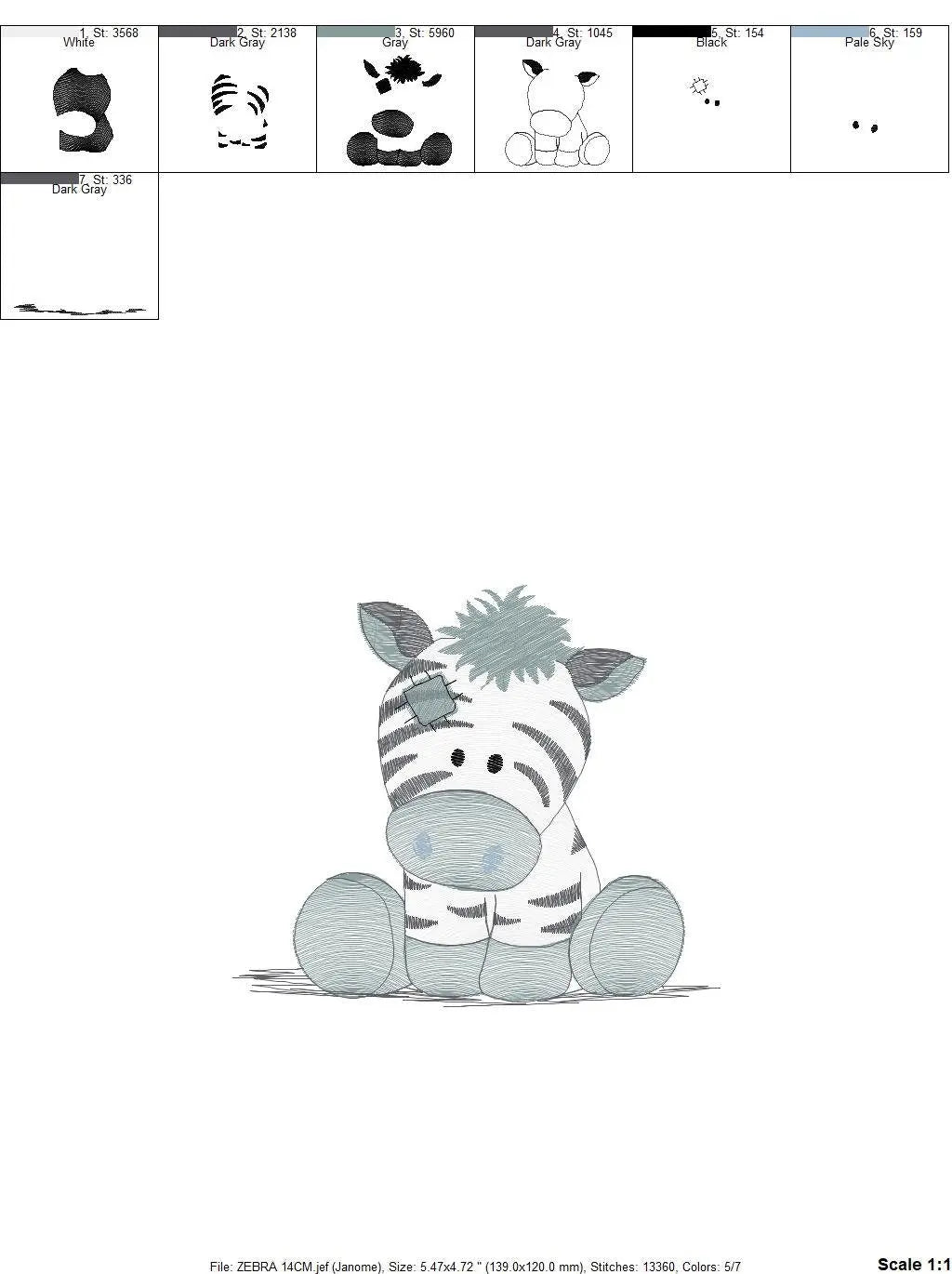 PatchedZebra embroidery designs - Animal embroidery design machine embroidery pattern - Safari embroidery file - instant digital download Marcia Embroidery