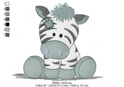 PatchedZebra embroidery designs - Animal embroidery design machine embroidery pattern - Safari embroidery file - instant digital download Marcia Embroidery