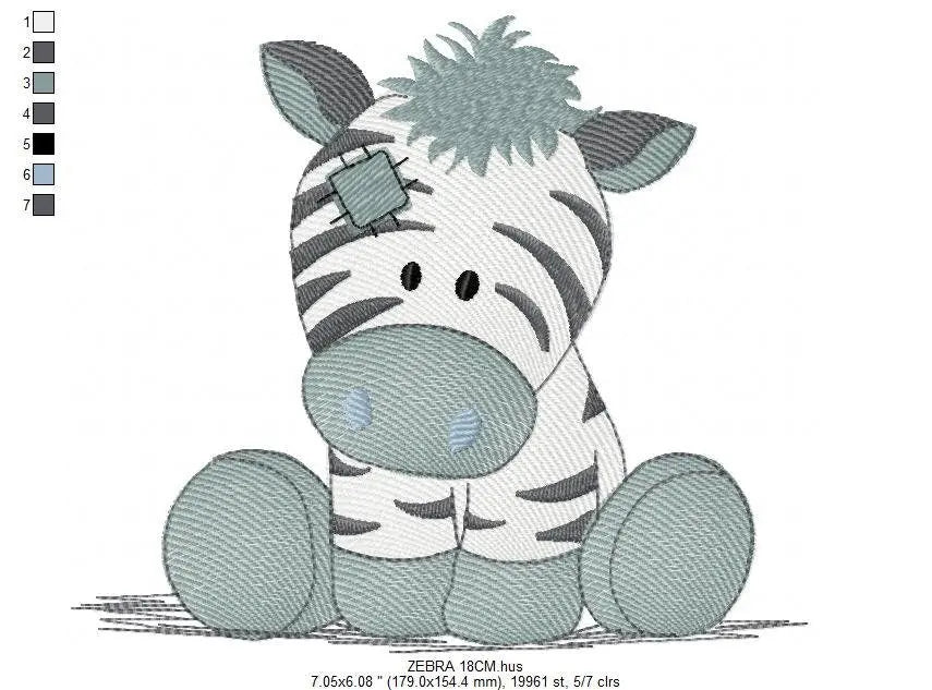 PatchedZebra embroidery designs - Animal embroidery design machine embroidery pattern - Safari embroidery file - instant digital download Marcia Embroidery