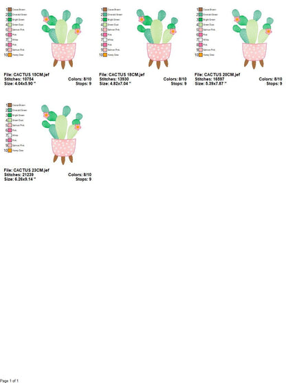 Cactus embroidery designs - Succulent embroidery design machine embroidery pattern - Mexican cactus design - plant embroidery file desert