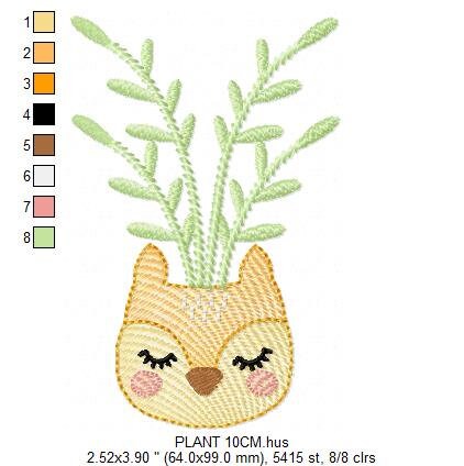 Plant vase embroidery designs - Flower embroidery design machine embroidery pattern - plant embroidery file flower pot floral vases spring
