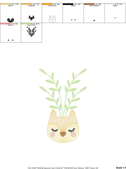 Plant vase embroidery designs - Flower embroidery design machine embroidery pattern - plant embroidery file flower pot floral vases spring