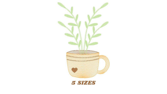 Plant vase embroidery designs - Plants embroidery design machine embroidery pattern - floral embroidery file - instant download digital file Marcia Embroidery