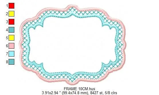 Frame embroidery designs set - Frame Applique Design Shape Embroidery Machine embroidery pattern - Monogram quilt instant download digital Marcia Embroidery