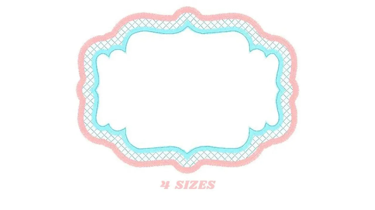 Frame embroidery designs set - Frame Applique Design Shape Embroidery Machine embroidery pattern - Monogram quilt instant download digital Marcia Embroidery
