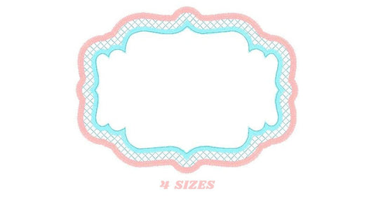 Frame embroidery designs set - Frame Applique Design Shape Embroidery Machine embroidery pattern - Monogram quilt instant download digital