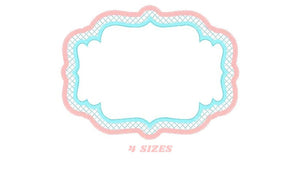 Frame embroidery designs set - Frame Applique Design Shape Embroidery Machine embroidery pattern - Monogram quilt instant download digital