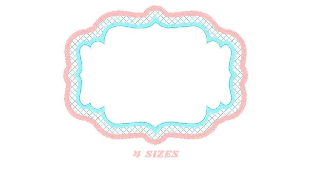 Frame embroidery designs set - Frame Applique Design Shape Embroidery Machine embroidery pattern - Monogram quilt instant download digital