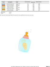 Carica l&#39;immagine nel visualizzatore di Gallery, Baby bottle embroidery design - Newborn embroidery designs machine embroidery pattern - Baby embroidery file girl embroidery bambino pes jef
