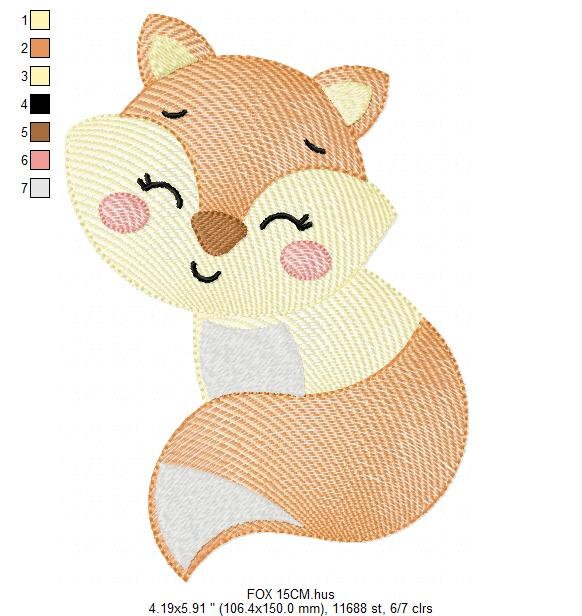 Red Fox embroidery designs - Woodland animals embroidery design machine embroidery pattern - baby girl embroidery file - instant download - Marcia Embroidery