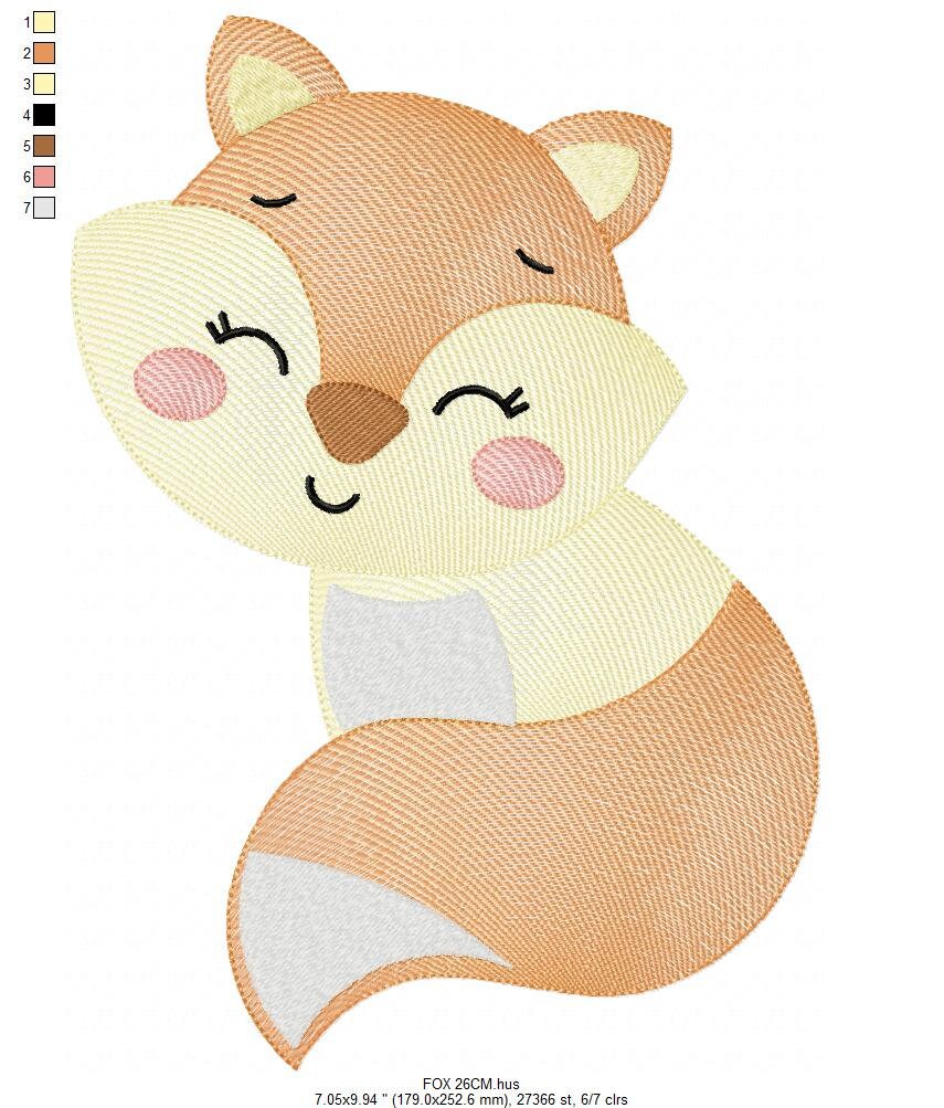 Red Fox embroidery designs - Woodland animals embroidery design machine embroidery pattern - baby girl embroidery file - instant download - Marcia Embroidery