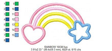 Carica l&#39;immagine nel visualizzatore di Gallery, Rainbow embroidery design - Rainbow applique embroidery designs machine embroidery pattern - Baby girl embroidery file - sky rainbow cute
