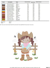 Carica l&#39;immagine nel visualizzatore di Gallery, Cowgirl embroidery designs - Cowboy embroidery design machine embroidery pattern - Baby girl embroidery file - Farm cowboy hat wrangler
