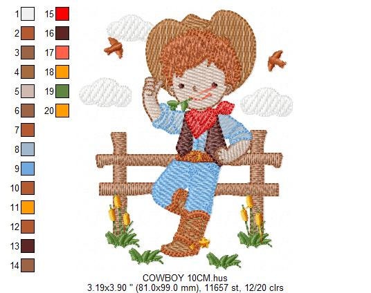 Cowboy embroidery design - Baby Boy embroidery designs machine embroidery pattern - wrangler embroidery file - Farm horse rancher buckaroo Marcia Embroidery