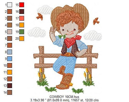 Cowboy embroidery design - Baby Boy embroidery designs machine embroidery pattern - wrangler embroidery file - Farm horse rancher buckaroo Marcia Embroidery