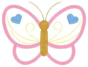 Butterfly embroidery design - Butterflies embroidery designs machine embroidery pattern - Baby girl embroidery file - butterfly applique pes